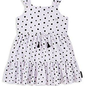 CALVIN KLEIN GIRLS POLKA DOT DRESS WITH UNDERLAY SIZE 5 NWT 💖